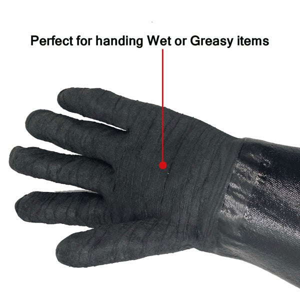 14"  Pro-Grade Heat Resistant BBQ Gloves (1472°F)